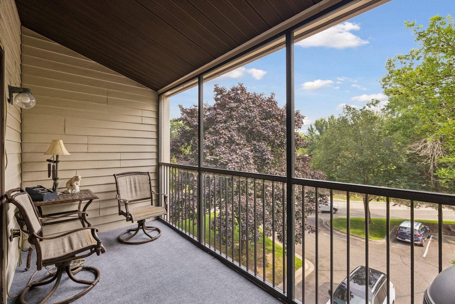3150 Glen Oaks Avenue, #311A, White Bear Lake, MN 55110 Enjoy the evenings on your private screened porch with new carpeting.