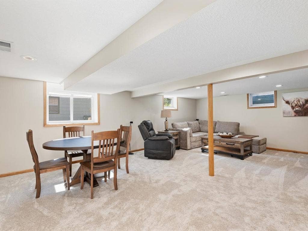 13008 Lakeview Drive Drive, Burnsville, MN 55337 A wider view shows how much space the finished lower level provides for relaxing and entertaining.