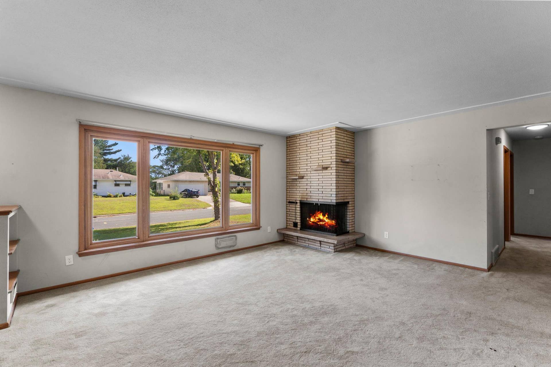 7001 Grimes Avenue N, Brooklyn Center, MN 55429 Main Level Living Room With Wood Burning Fireplace