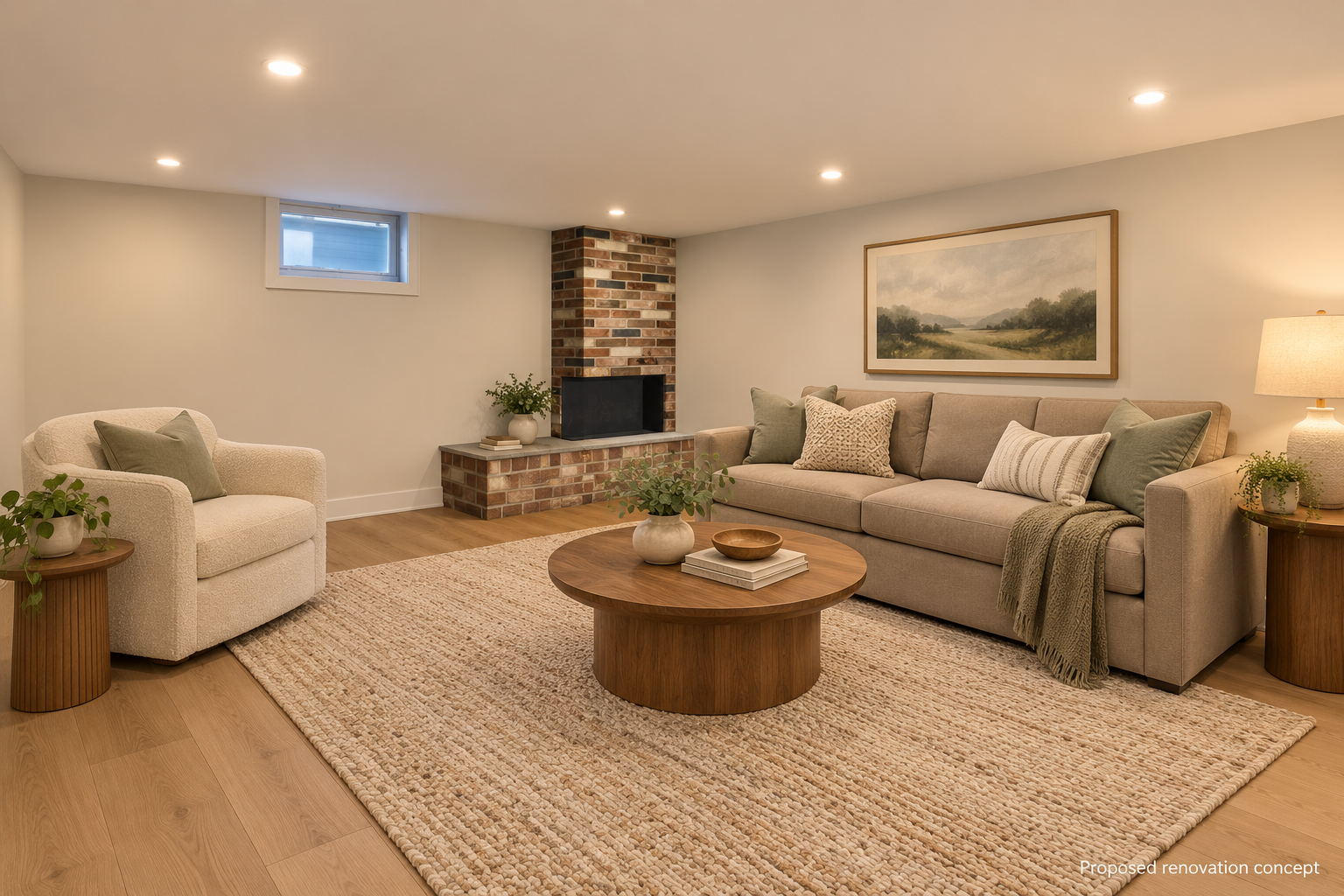 186 Hurley Street E, West Saint Paul, MN 55118 Warm Basement Family Room Renovation (virtually staged)