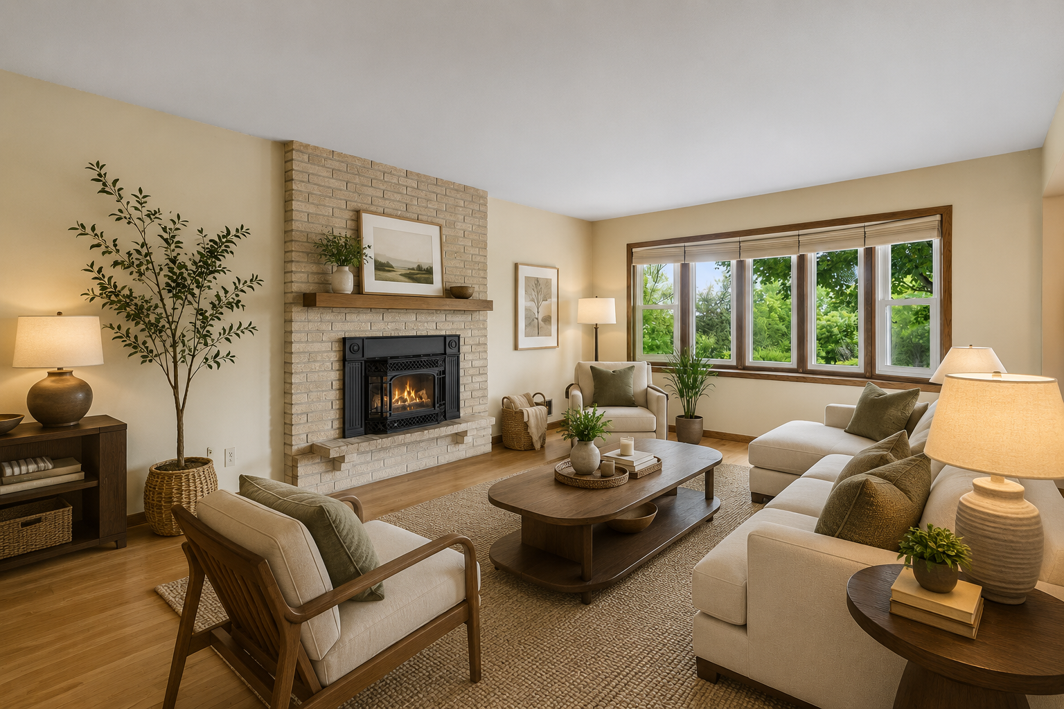 5000 Normandale Hglds Drive, Bloomington, MN 55437 Virtually Staged Living Room