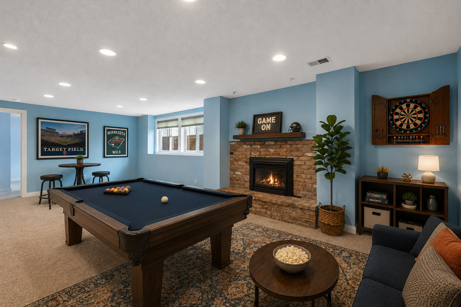 5000 Normandale Hglds Drive, Bloomington, MN 55437 Virtually Staged Lower Level Game room
