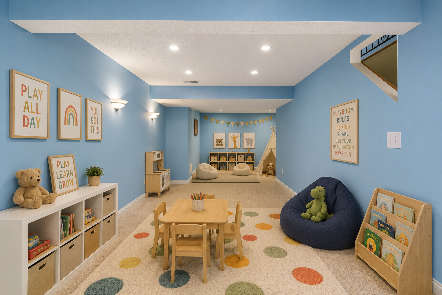 5000 Normandale Hglds Drive, Bloomington, MN 55437 Virtually Staged Lower Level Play Space
