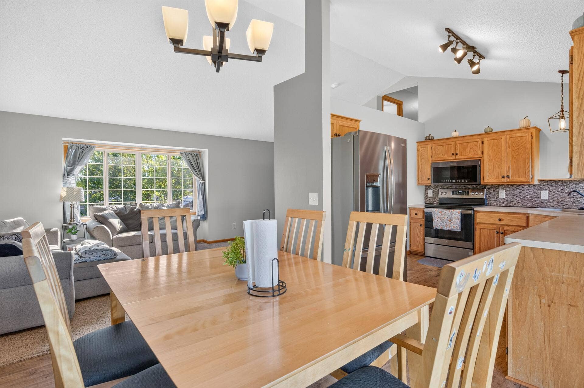 3765 Woodside Drive, Monticello, MN 55362 A view of the dining room from the sliding glass door.