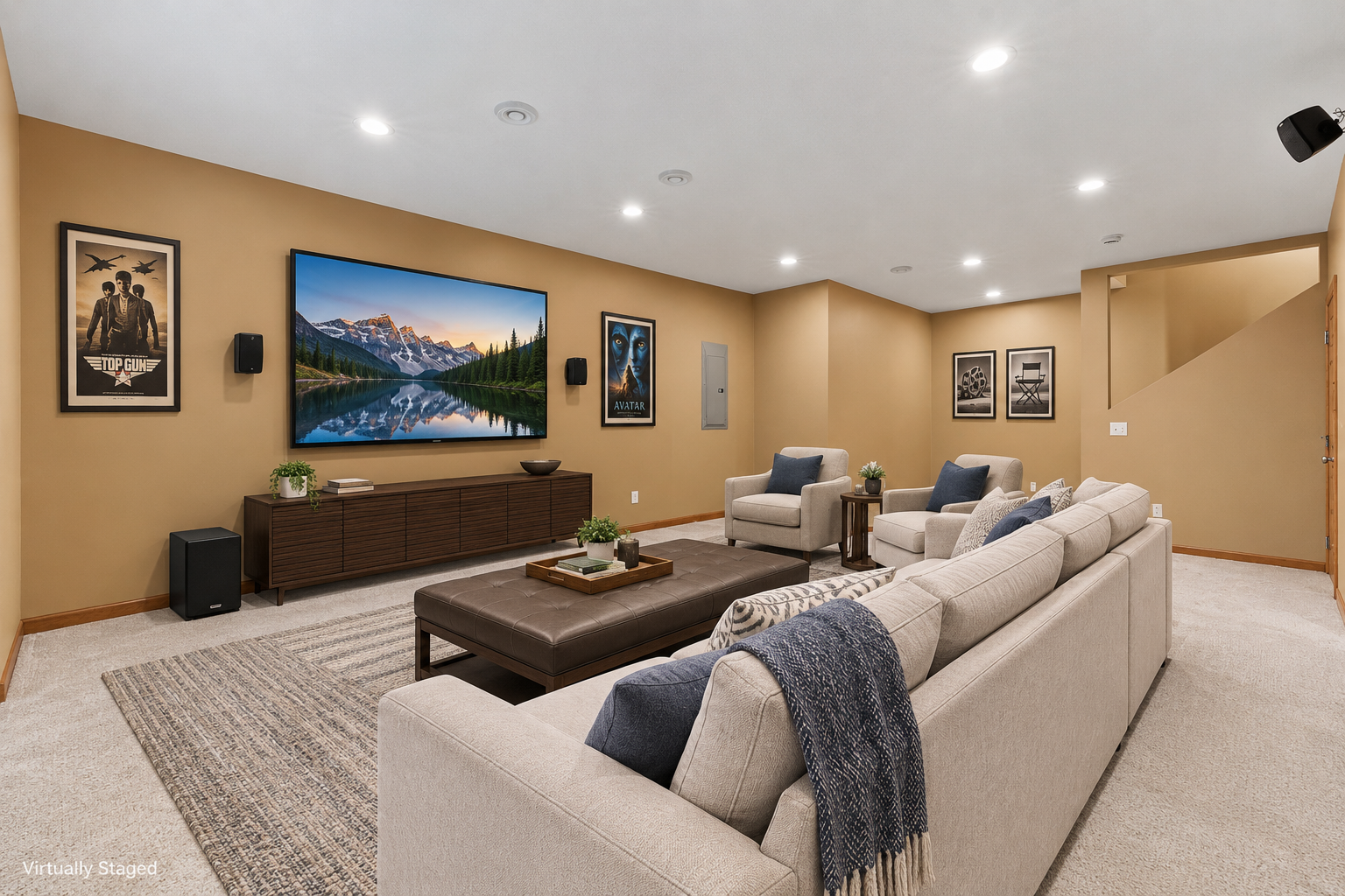 7143 Arthur Drive, Woodbury, MN 55125 Large finished lower level offering flexibility for recreation and entertaining.