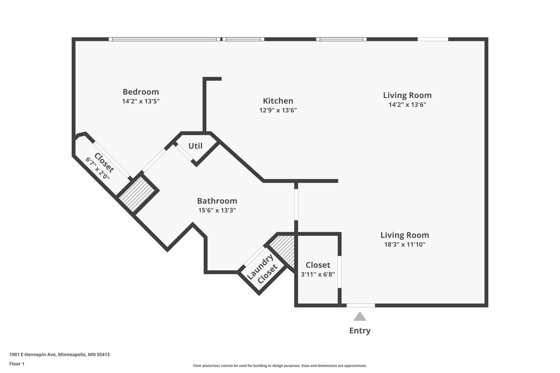 1901 E Hennepin Avenue, #303, 53, Minneapolis, MN 55413 1901 E Hennepin Floorplan