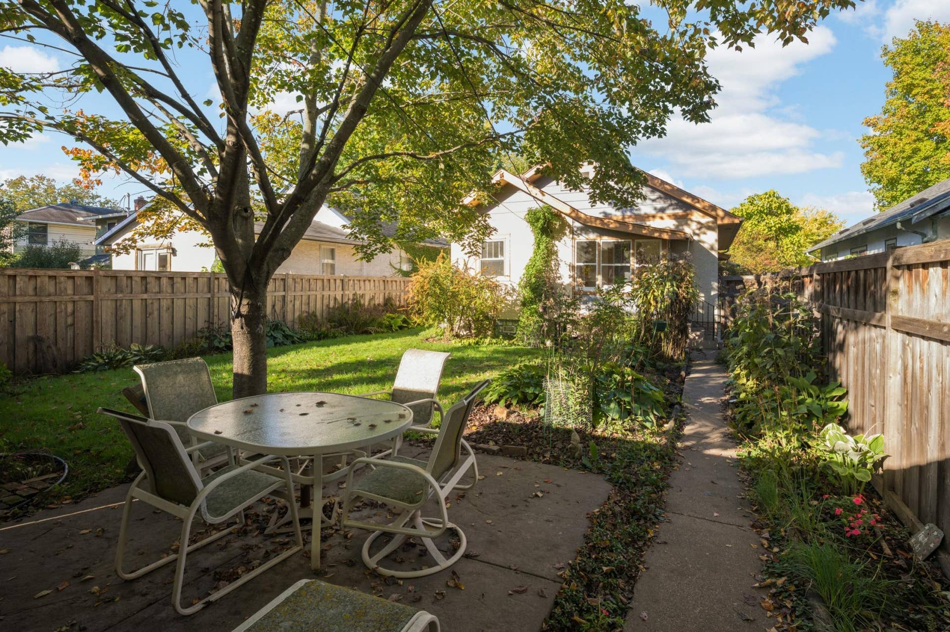 4533 45th Avenue S, 32, Minneapolis, MN 55406 Patio and mature trees in the backyard