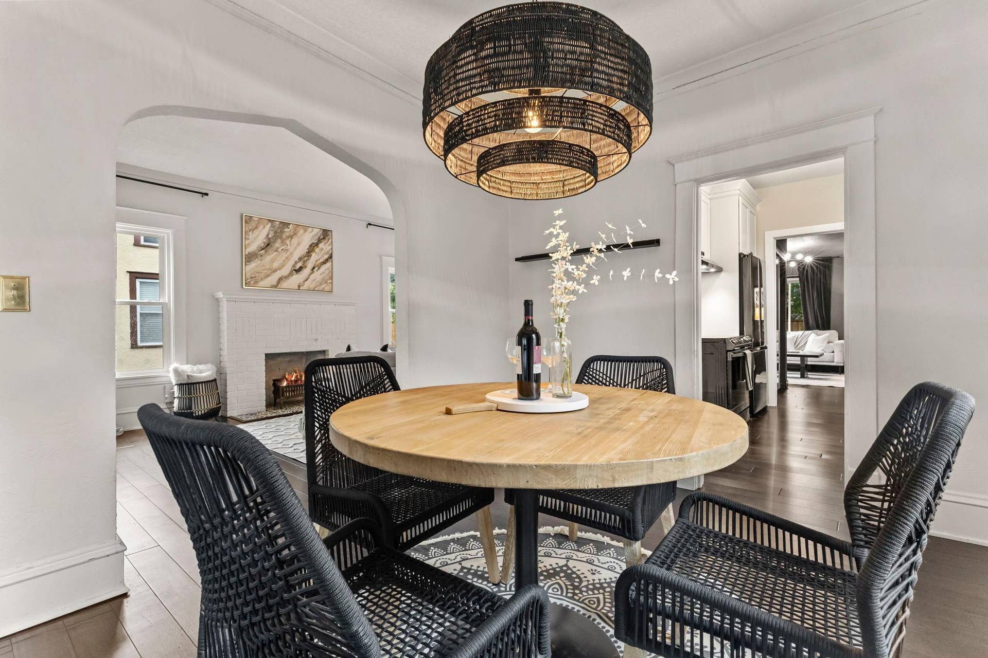 4414 42nd Avenue S, 32, Minneapolis, MN 55406 With plenty of natural light and statement lighting overhead, the dining room feels like a space you will actually want to use, whether for a quiet dinner or a table full of guests.