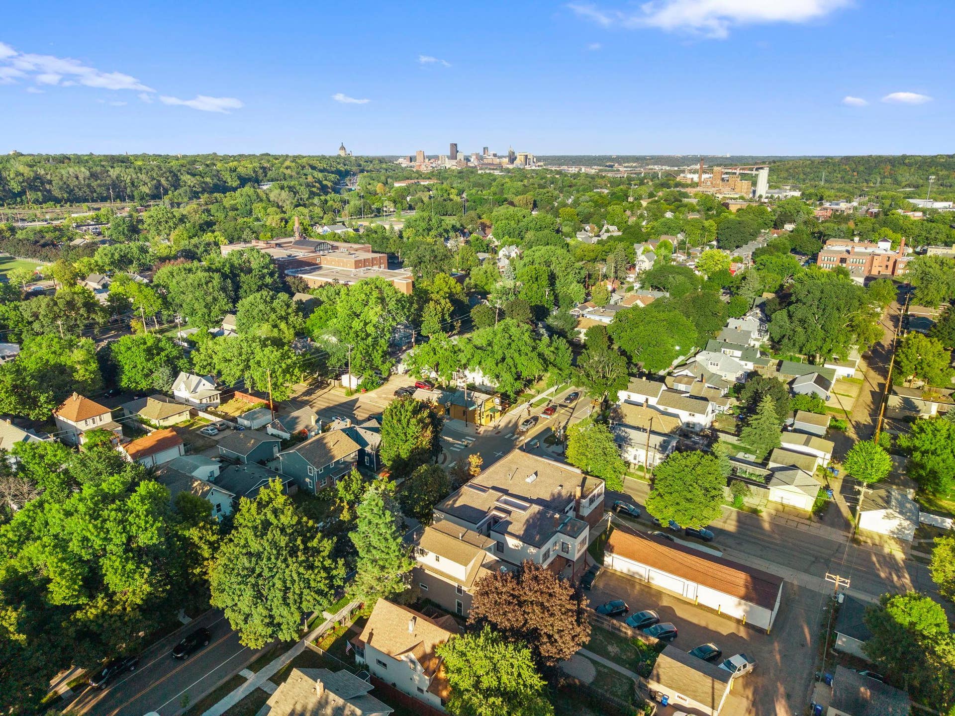870 Randolph Avenue, 103, Saint Paul, MN 55102 Aerial drone photo looking towards downtown St Paul