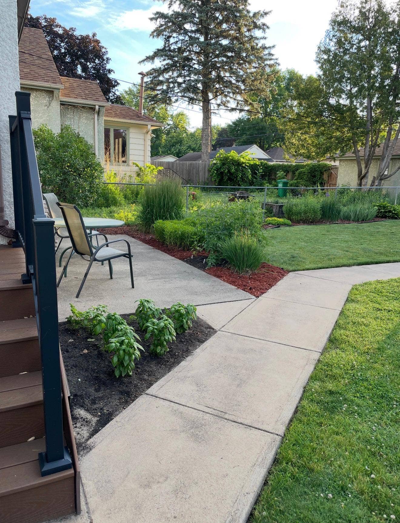 Enjoy relaxing on the patio in the fenced backyard