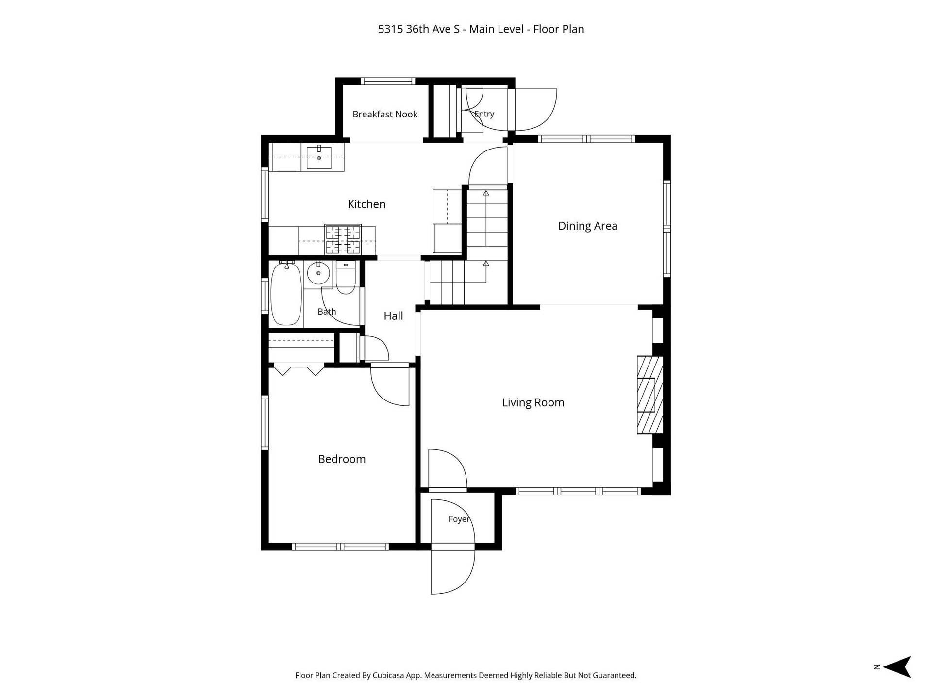 Main level floor plan