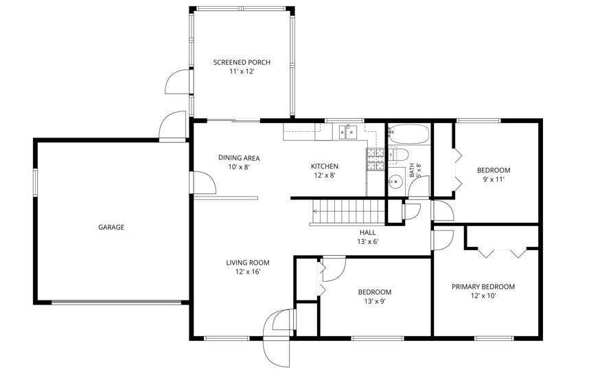 Main Level Floorplan
