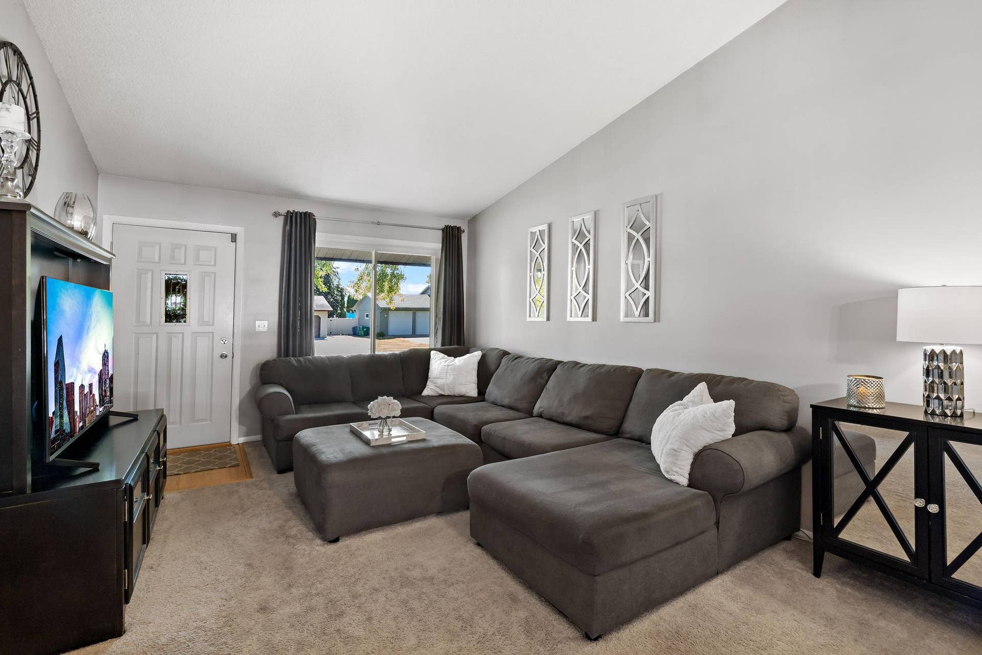 View of Front Entrance and Living Room