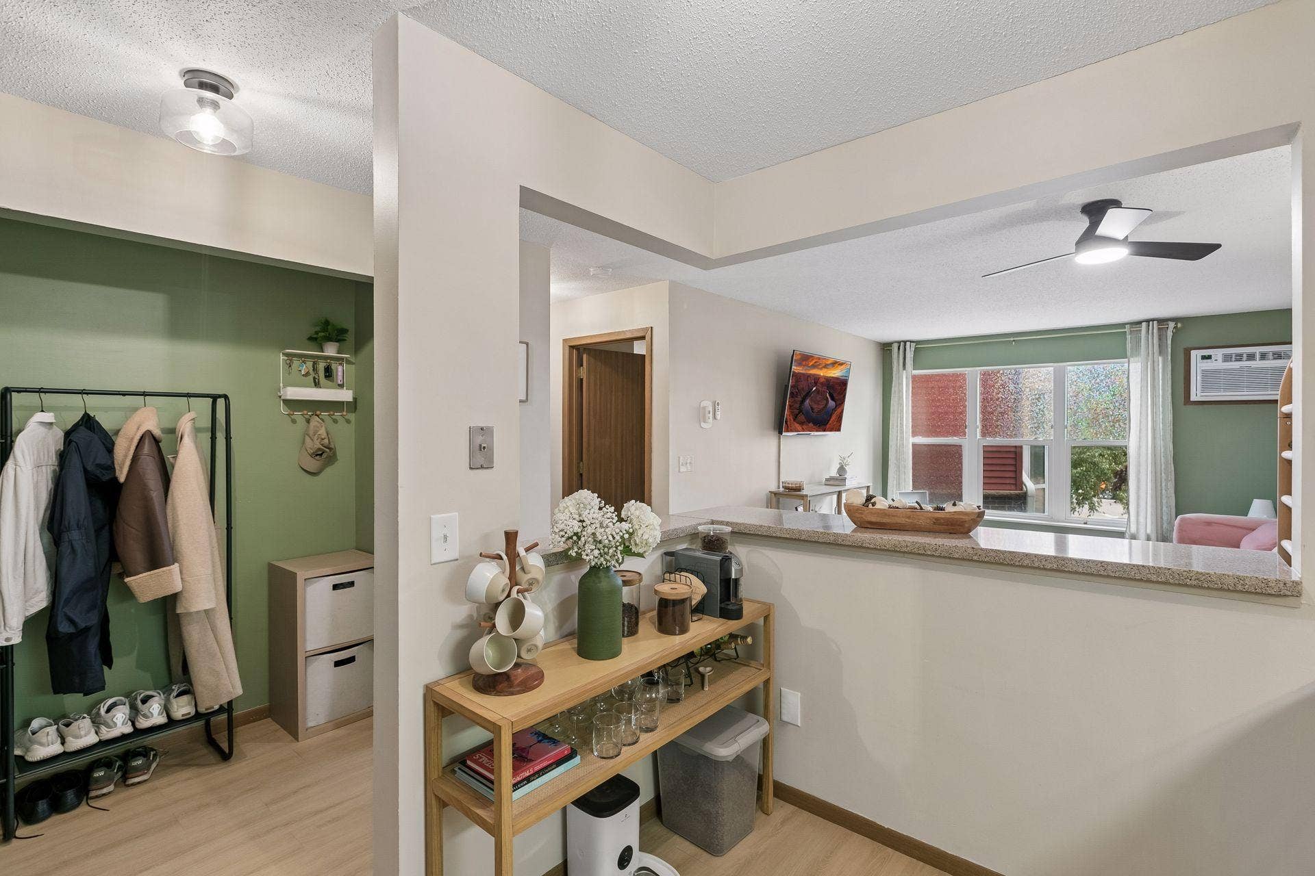 720 3rd Avenue NE, #120, 71, Minneapolis, MN 55413 The hall closet has plenty of room for a coat rack or other storage solutions.