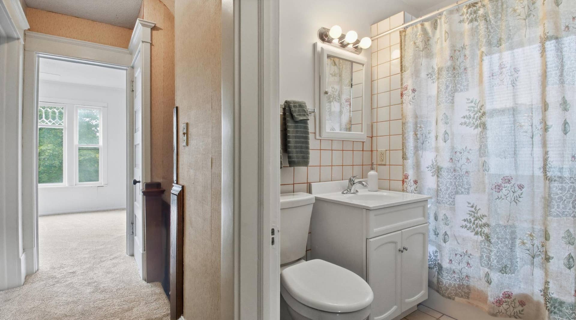 820 5th Avenue SE, 50, Minneapolis, MN 55414 Full bath with surrounding tile, on the upper level.