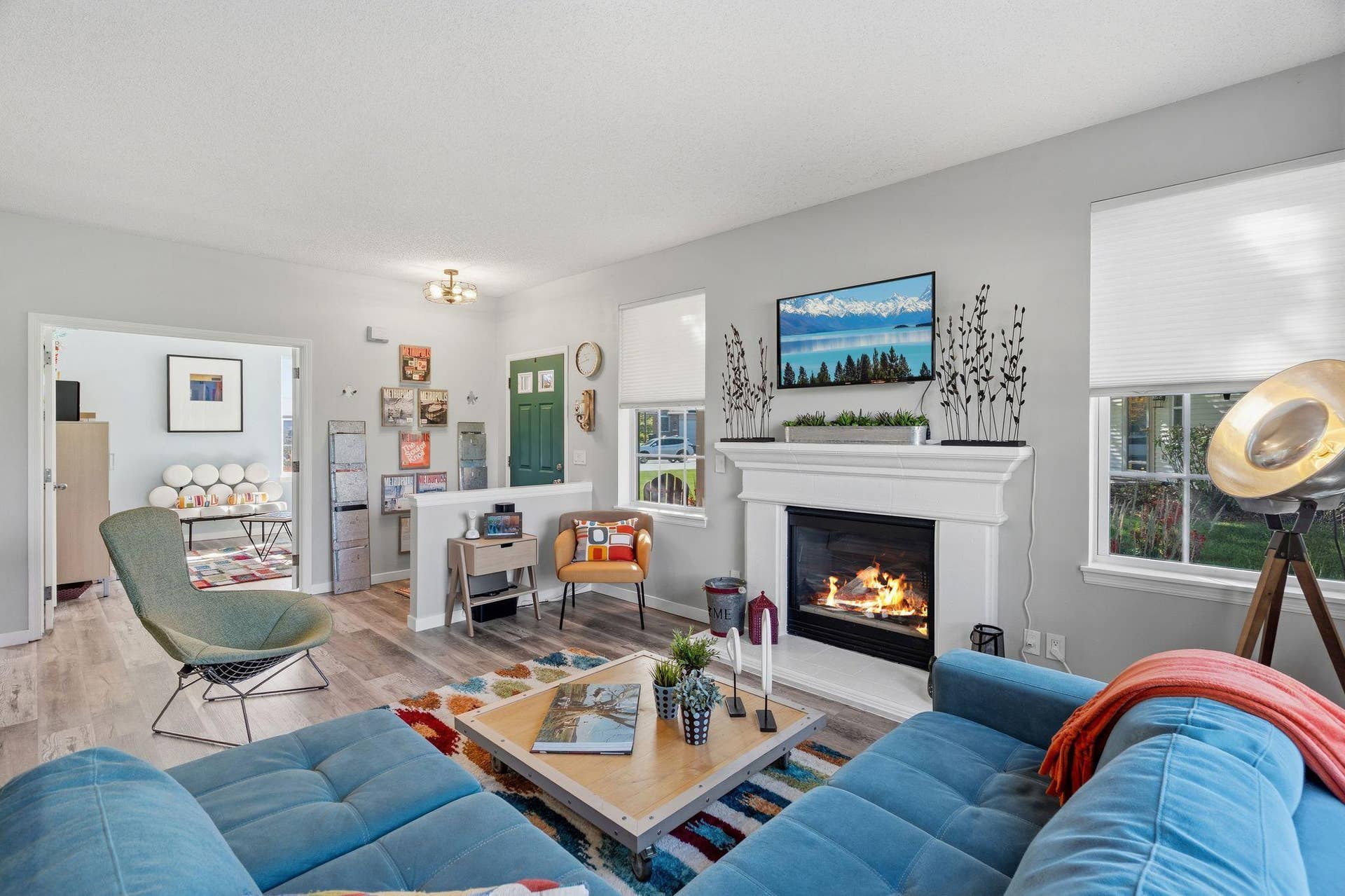 8967 Comstock Lane N, Maple Grove, MN 55311 Cozy gas fireplace provides warmth and the windows provide abundant natural light.