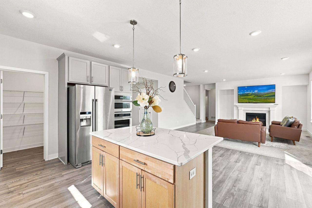 16197 Europa Avenue N, Hugo, MN 55038 Open concept kitchen looks to the main level family room