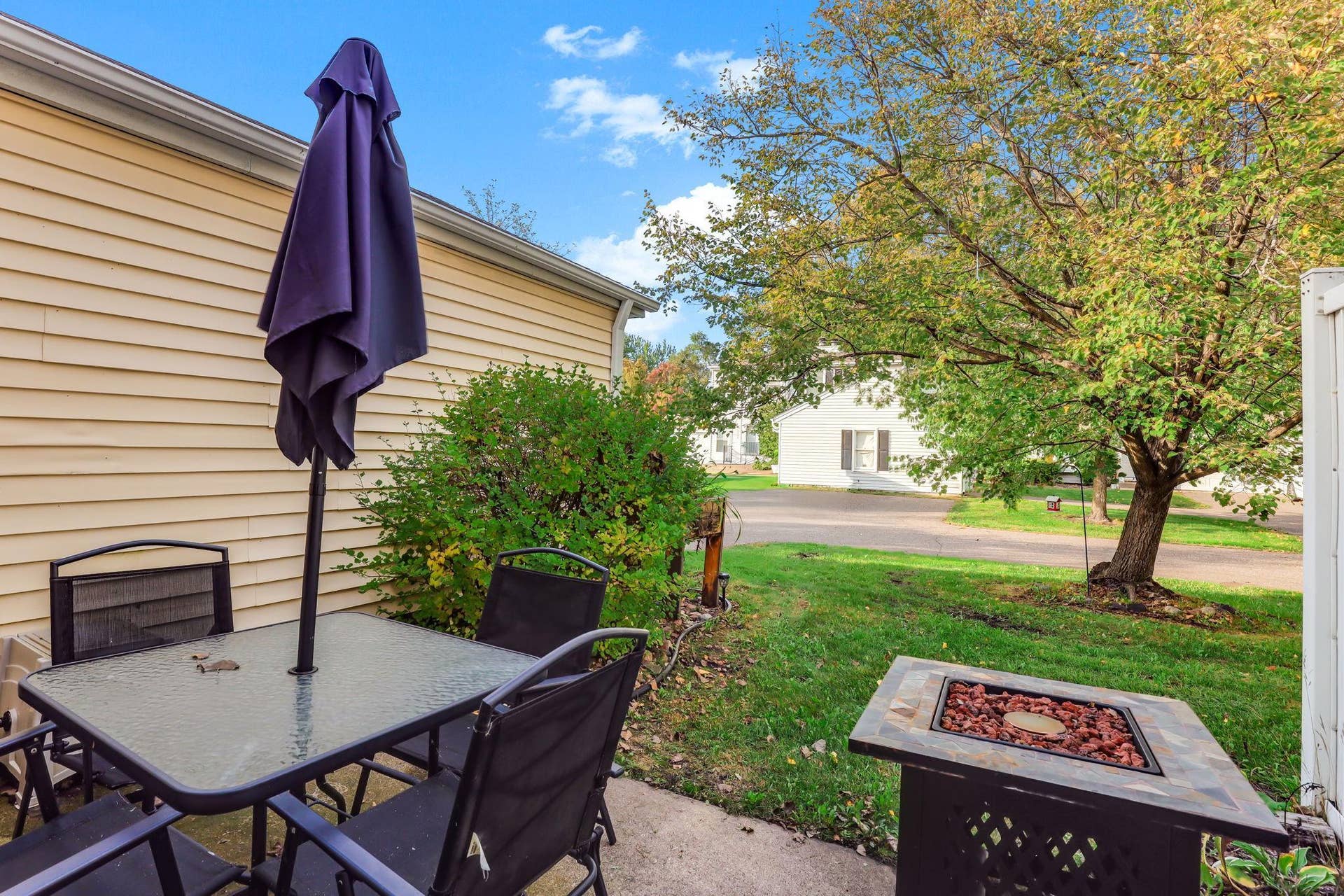 One of this townhome's more unique features: there is potential, with association approval, to fence a small yard area just beyond the patio.