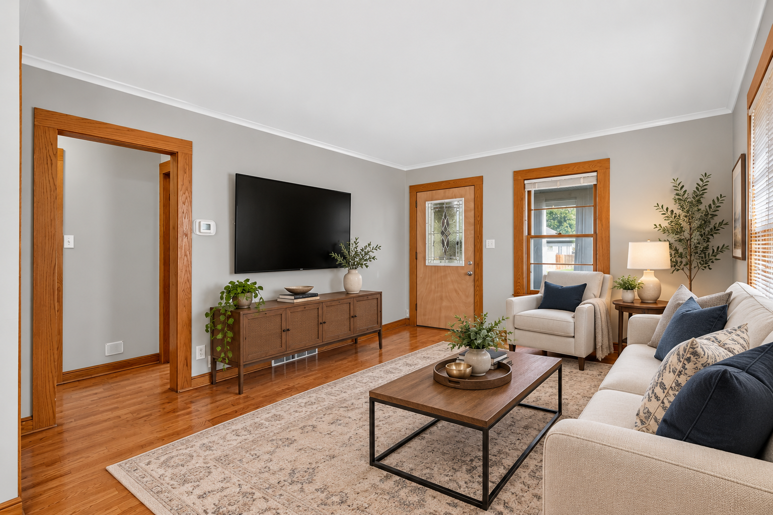 Virtually Staged Living Rm