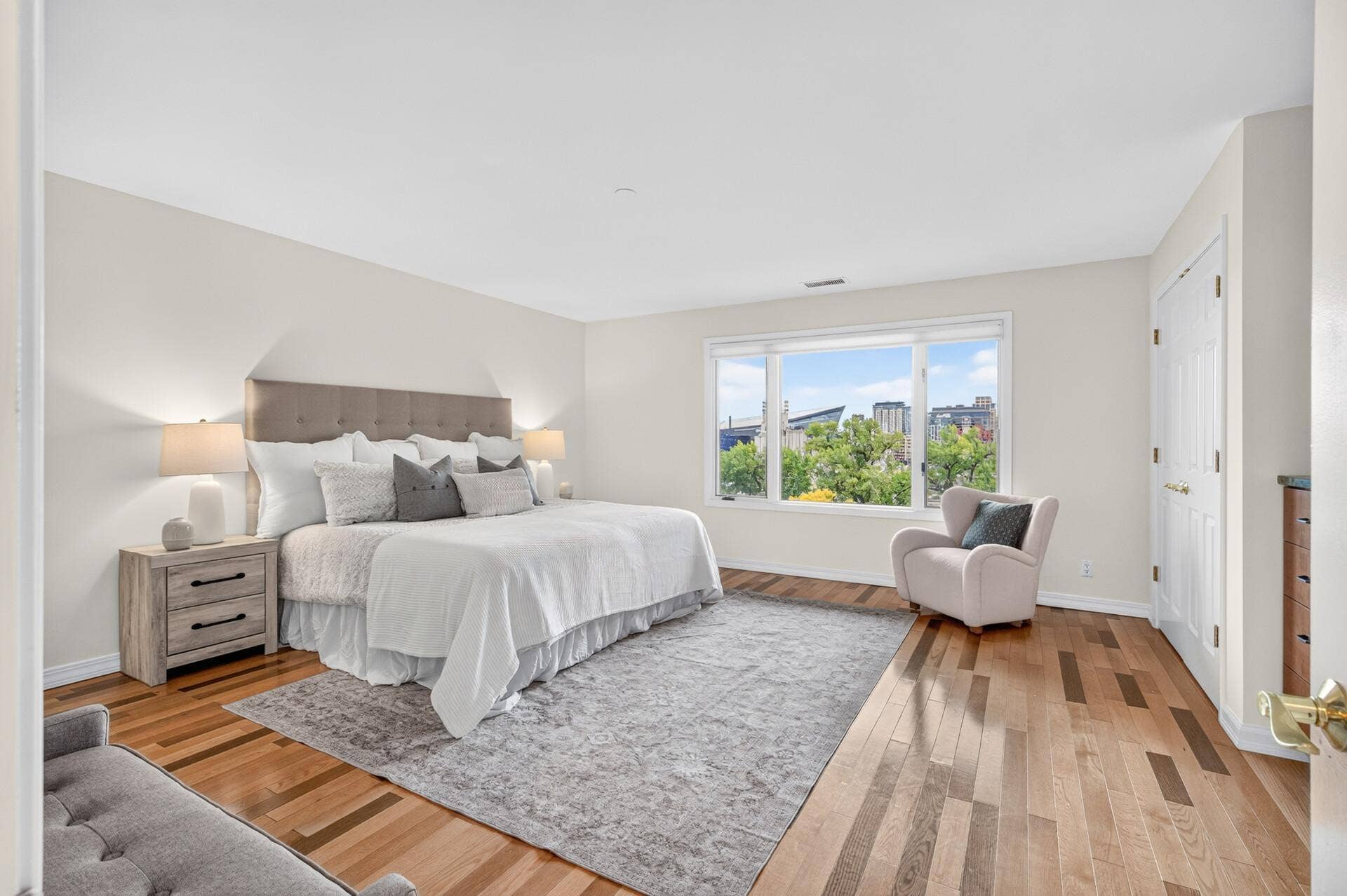 100 2nd Street SE, #406, 50, Minneapolis, MN 55414 Primary Bedroom w/Hardwood Floors