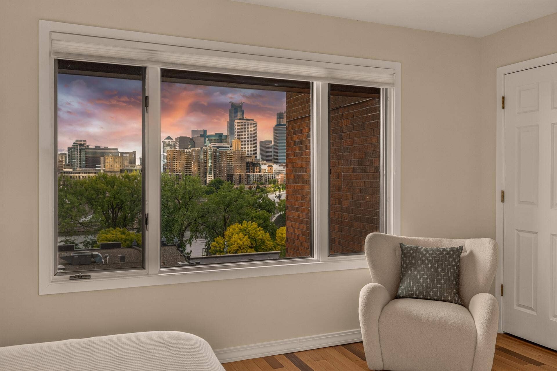 100 2nd Street SE, #406, 50, Minneapolis, MN 55414 Skyline Views from Primary bedroom