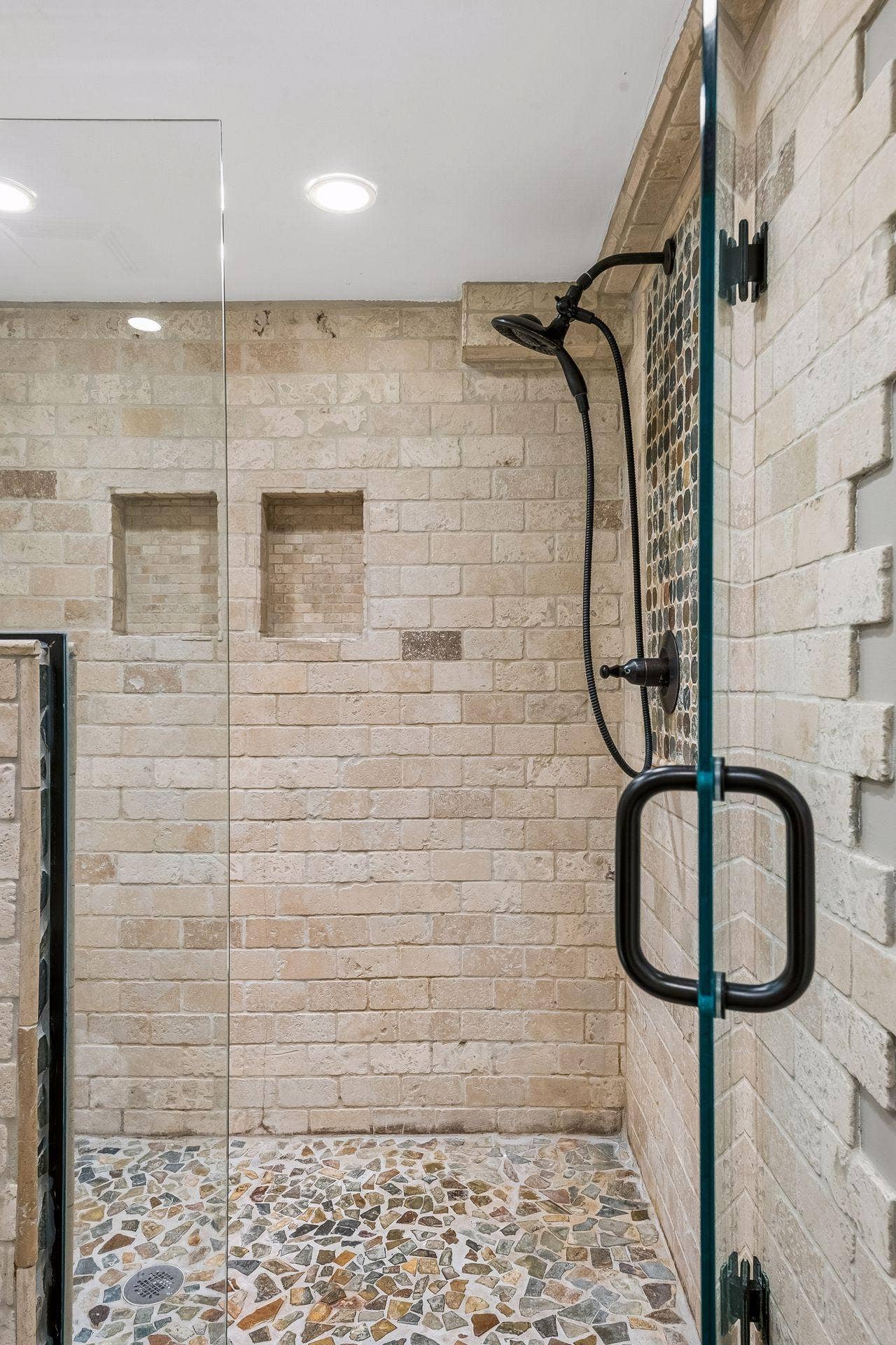 Oversized walk-in shower