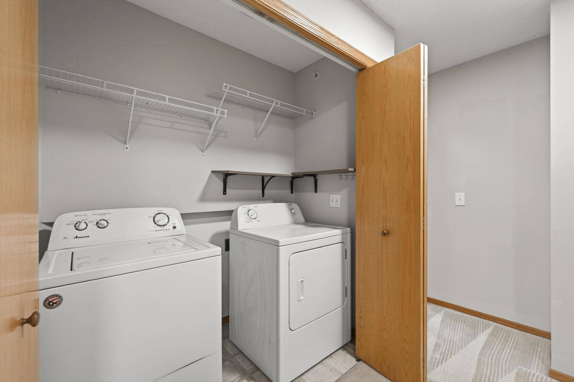 Laundry on the upper level.