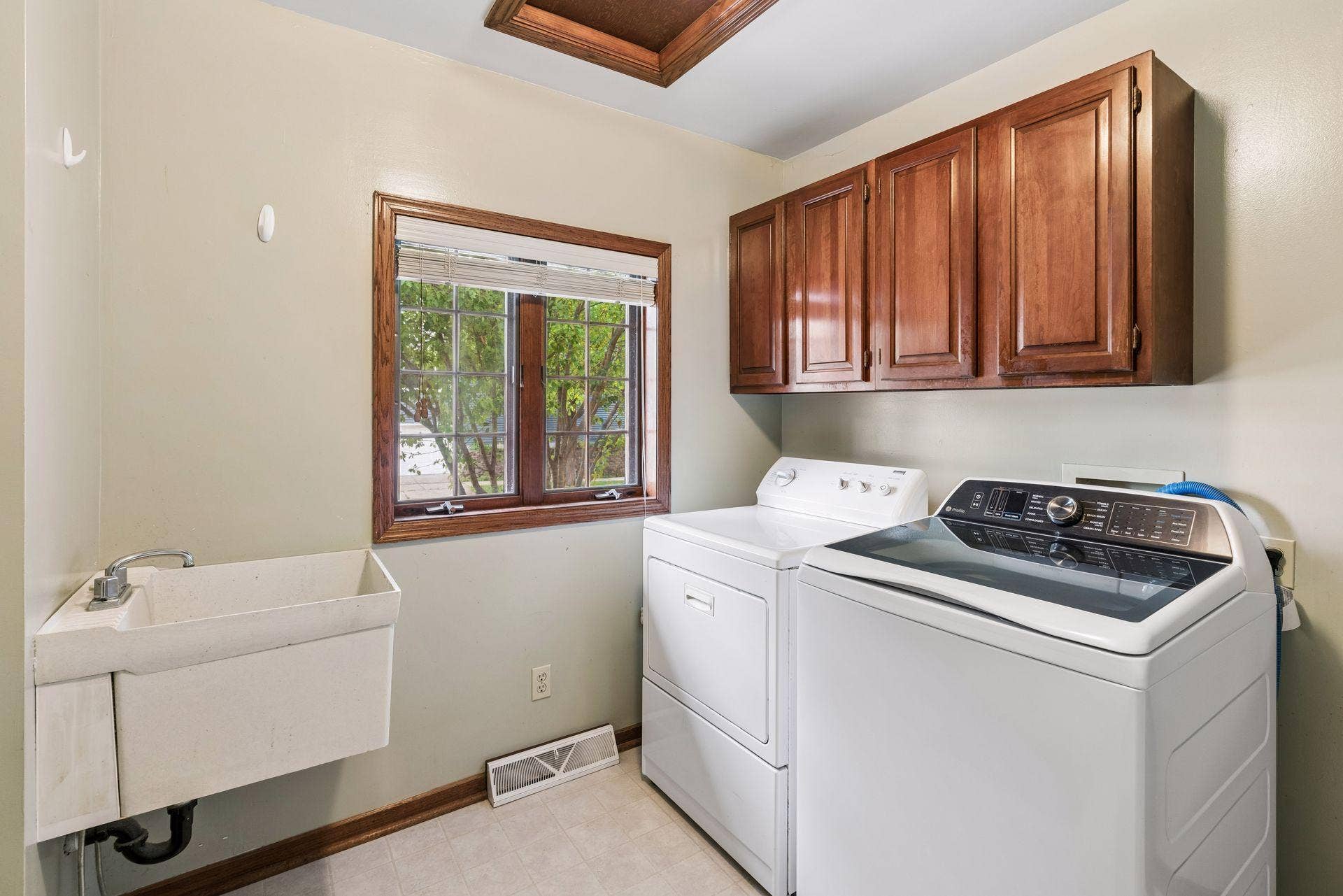 Convenient upstairs laundry room