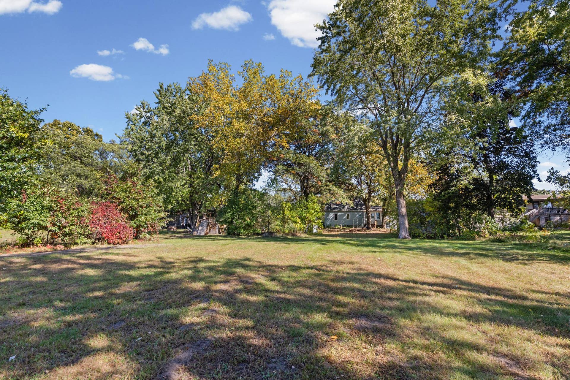 Mostly private back yard
