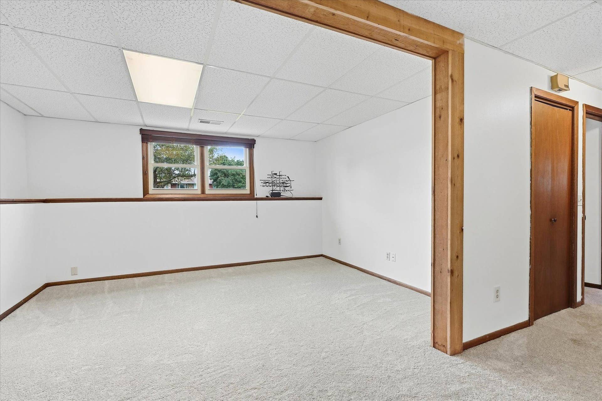 20761 187th Avenue NW, Big Lake, MN 55309 Spacious lower-level family room with neutral finishes, new carpet, and plenty of room to create a comfortable entertainment area, game space, or additional gathering area.