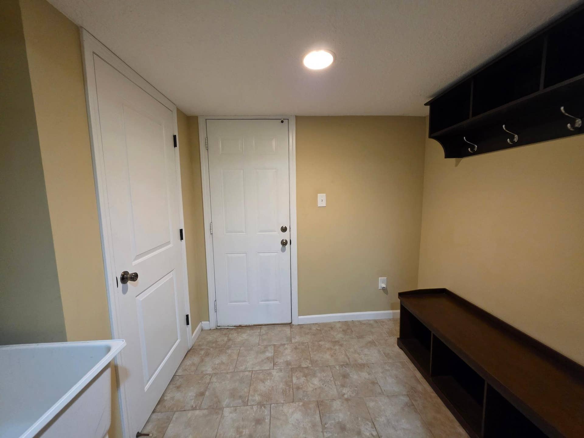 Mudroom off the garage