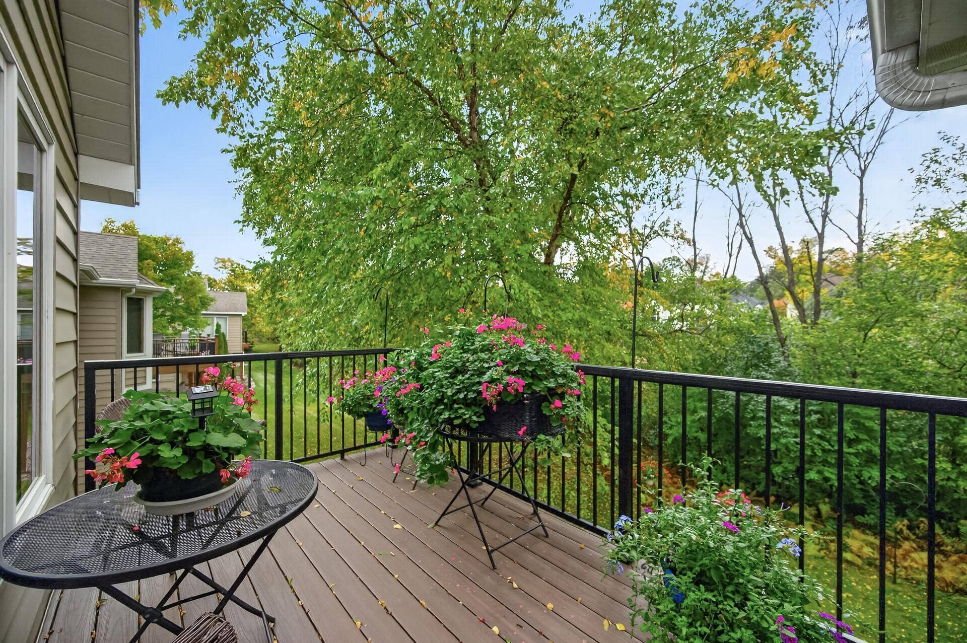 Maintenance free deck off sunroom