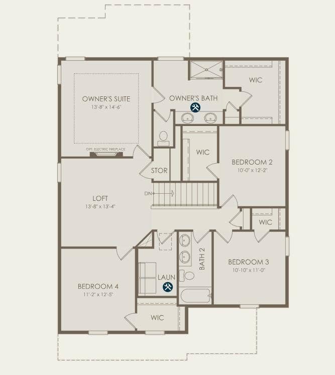4621 Island Park Drive, Woodbury, MN 55129 Dakota Floor Plan Upstairs