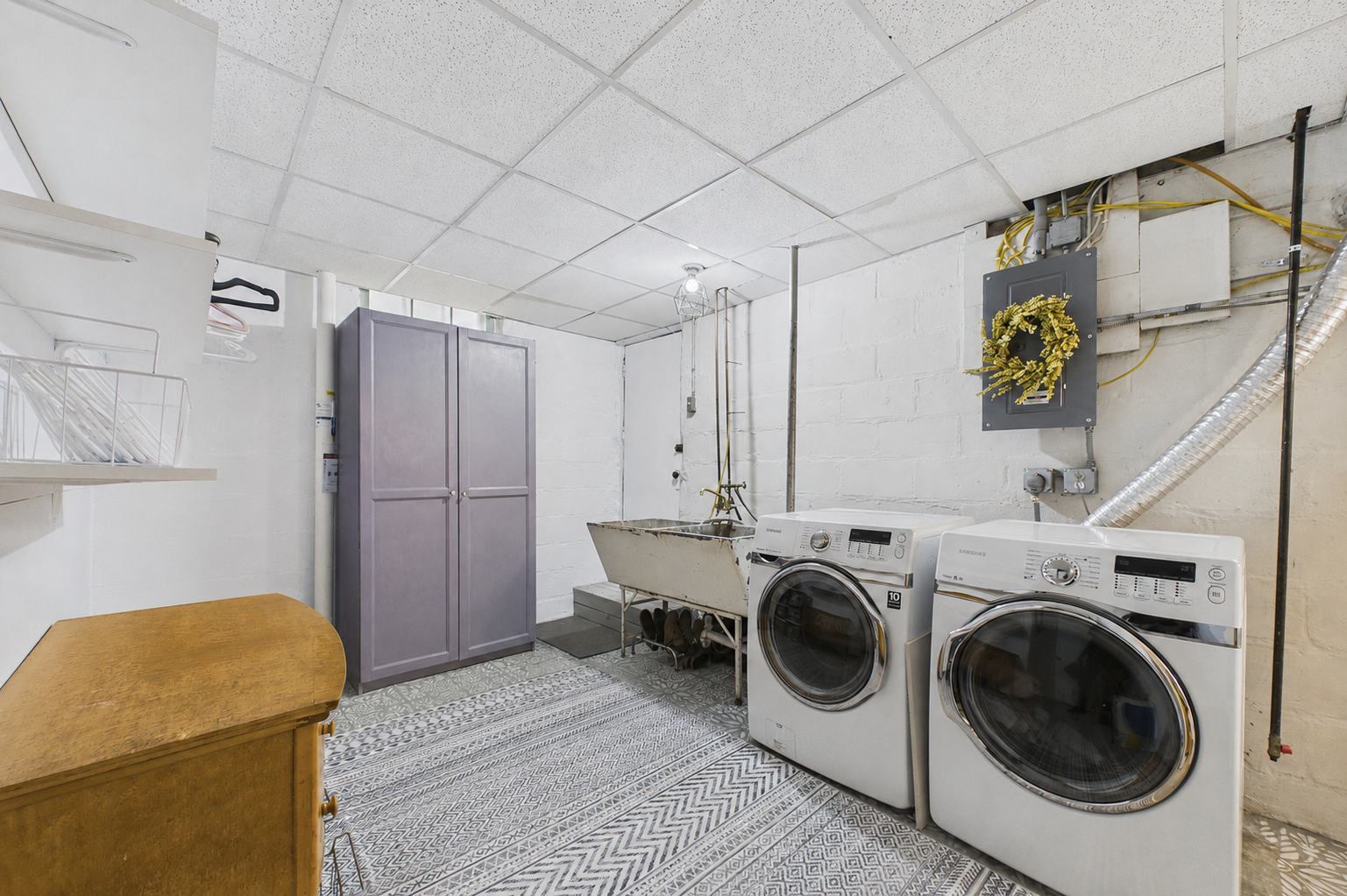 5115 Bloomington Avenue, 29, Minneapolis, MN 55417 The laundry room is so spacious. The doorway by the laundry tub leads to the garage.
