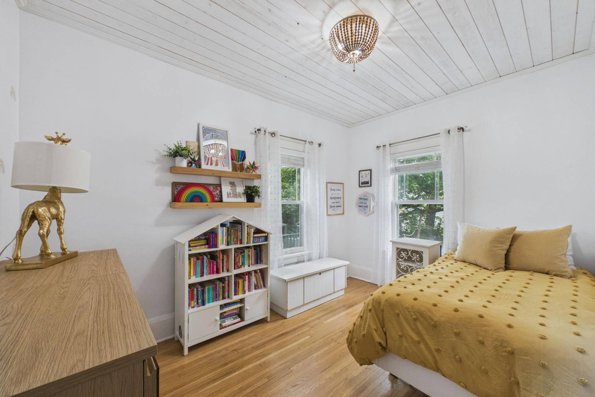 5115 Bloomington Avenue, 29, Minneapolis, MN 55417 The second of two main floor bedrooms. Hardwood flooring and shiplap ceiling.