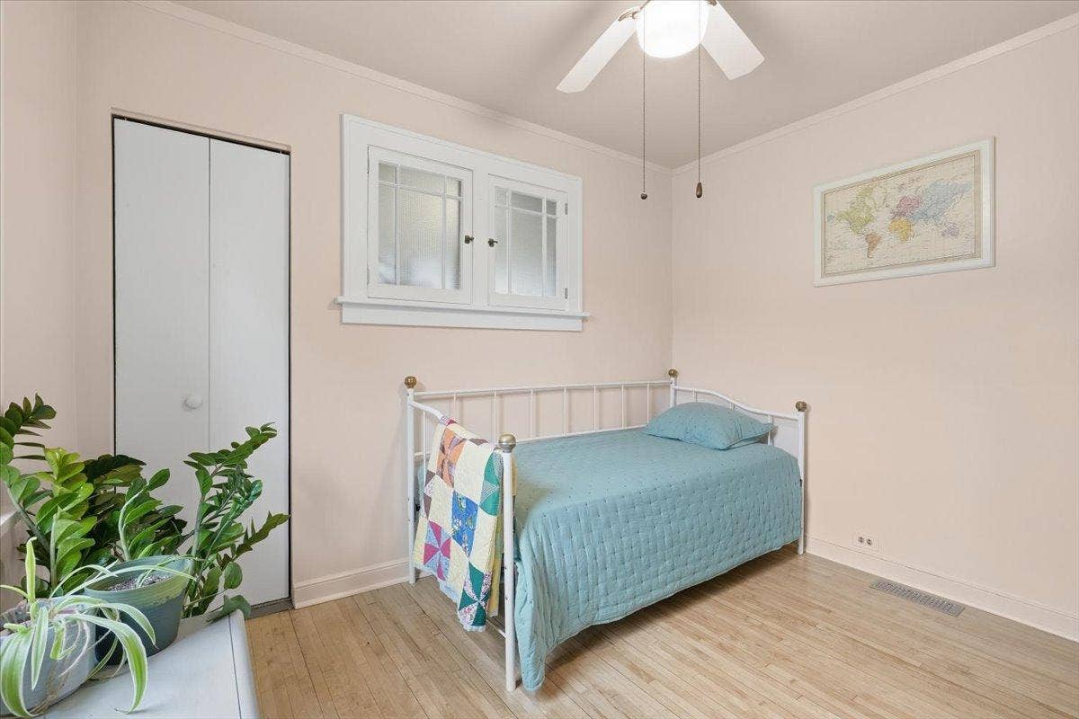 A main-level bedroom adds everyday flexibilitykeep it as your primary bedroom, create a guest space or finally claim that home office you've been working without.