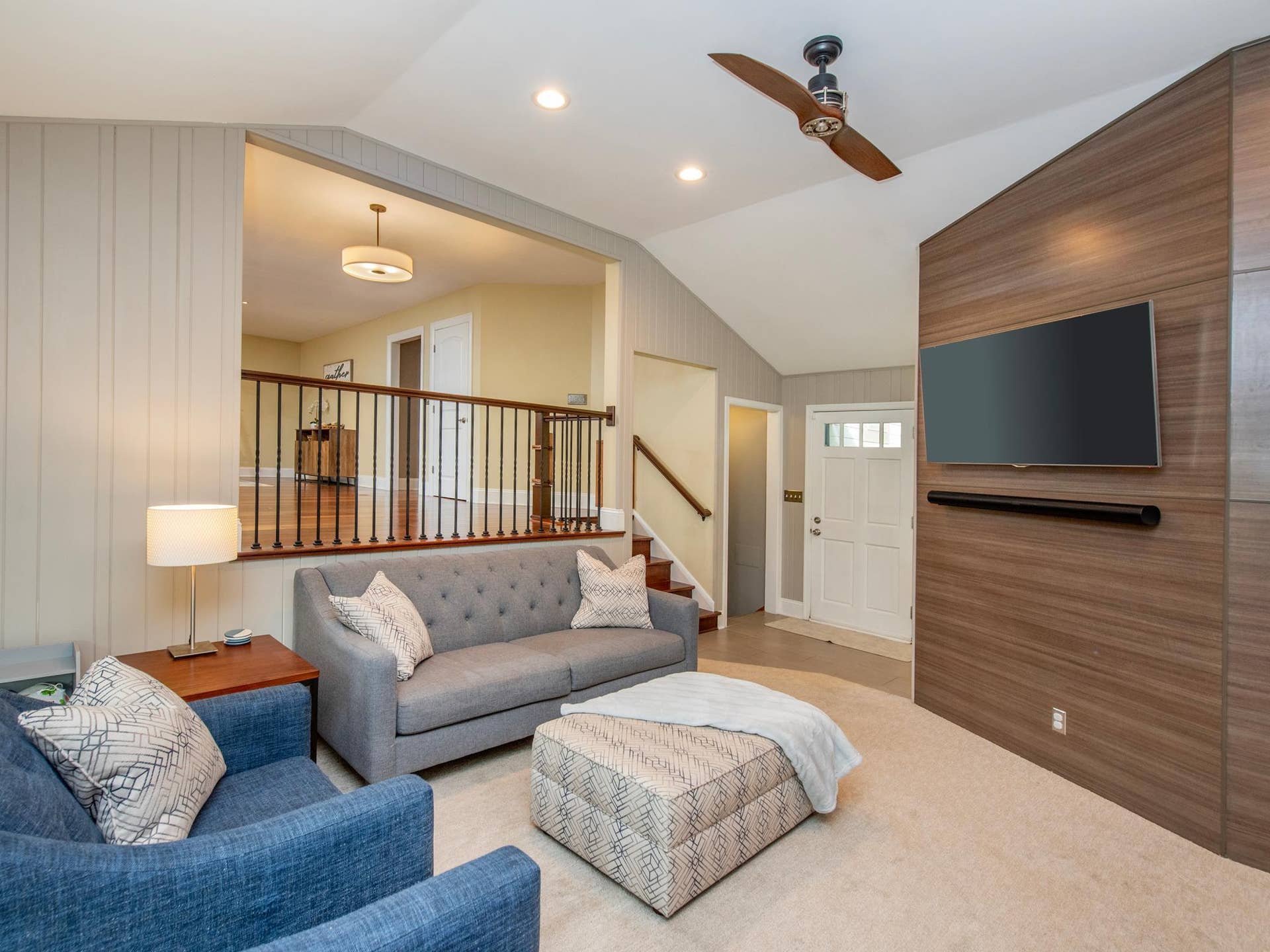 1492 Red Cedar Road, Eagan, MN 55121 The open-concept living room flows seamlessly into the main level, creating a spacious and connected living area.