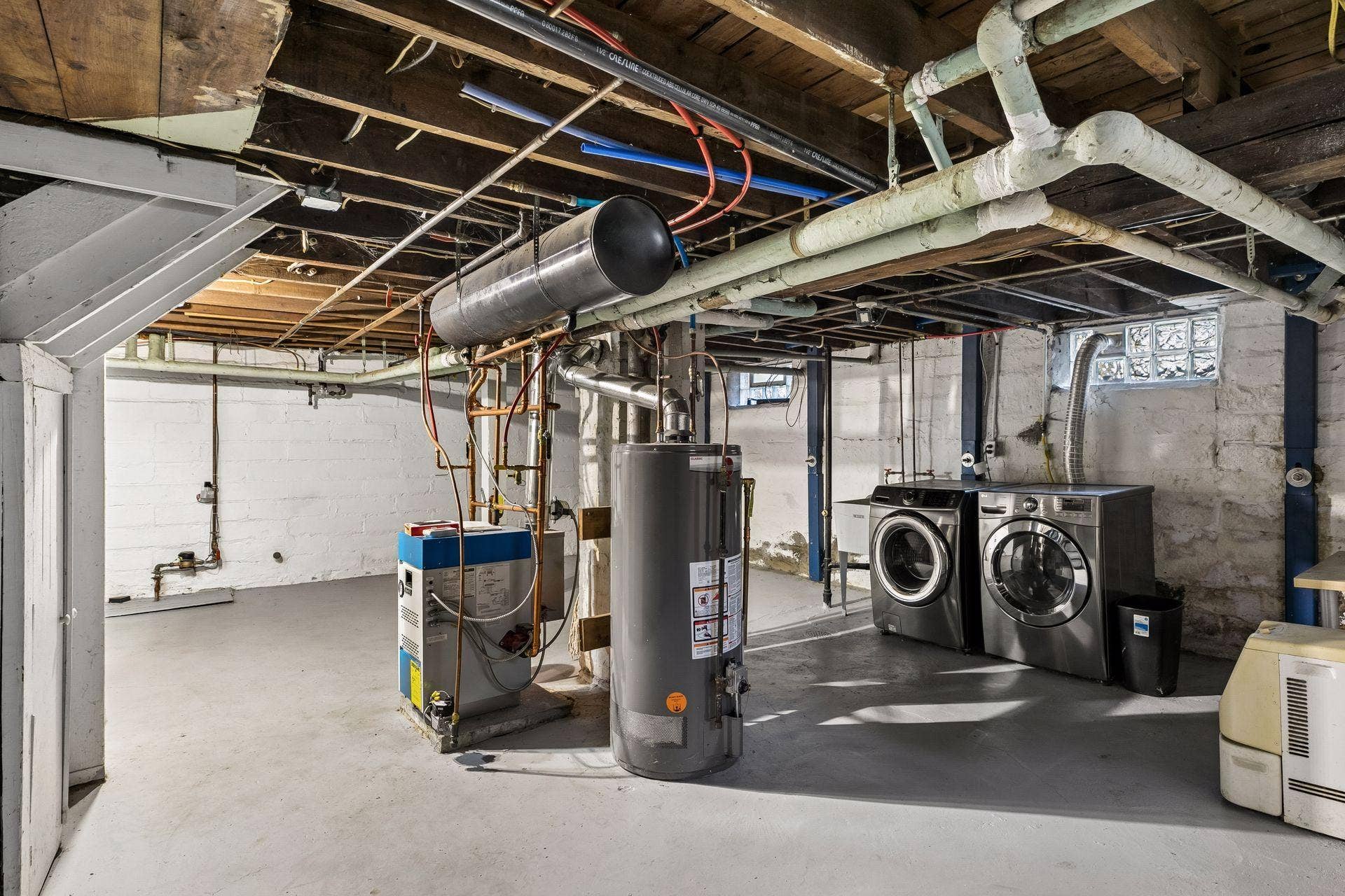 3112 E 33rd Street, 44, Minneapolis, MN 55406 The unfinished lower level provides access to the mechanicals and laundry, along with plenty of additional storage space. New boiler and water heater - 2022