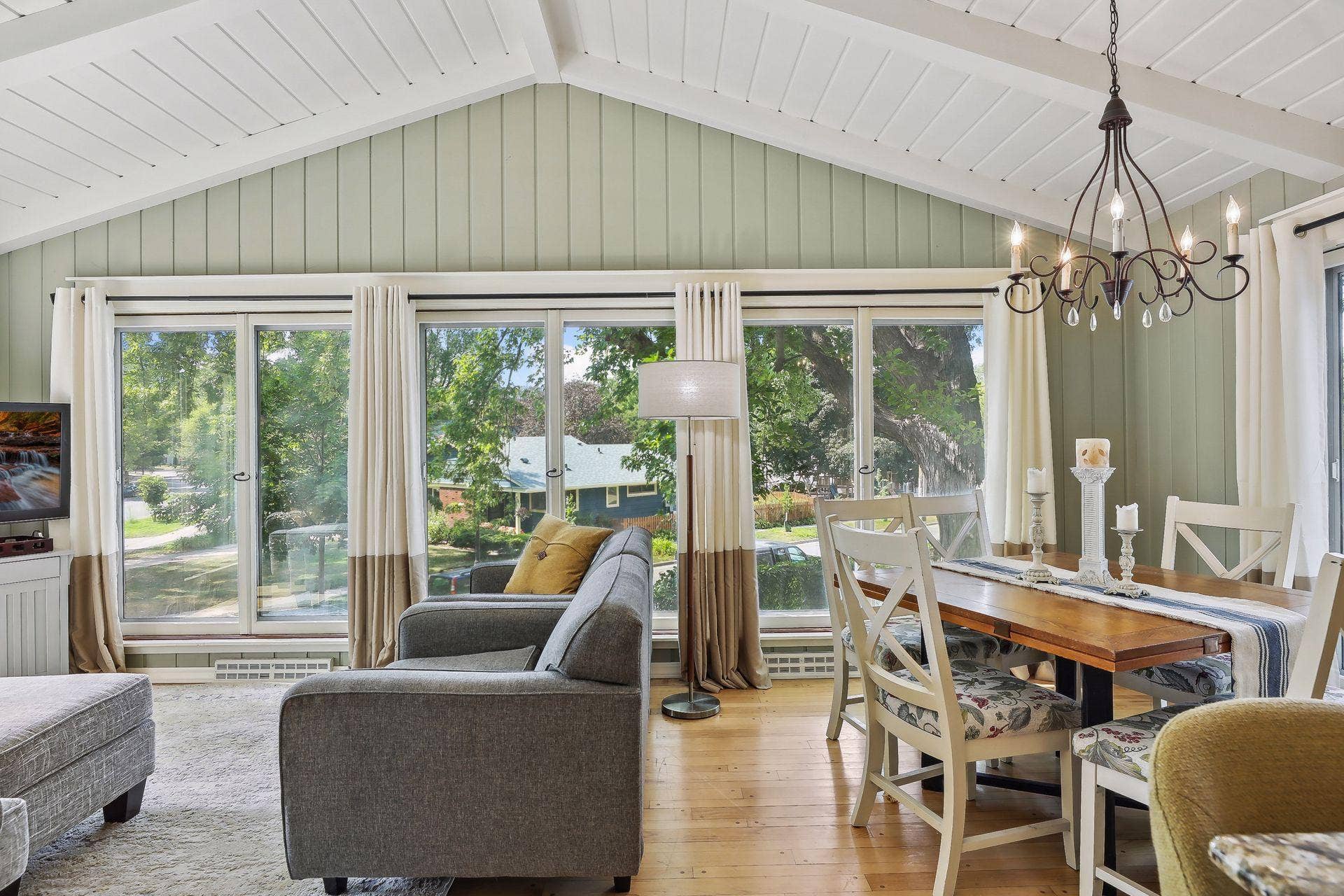 Ample room in the family room to configure for living, dining, or both!