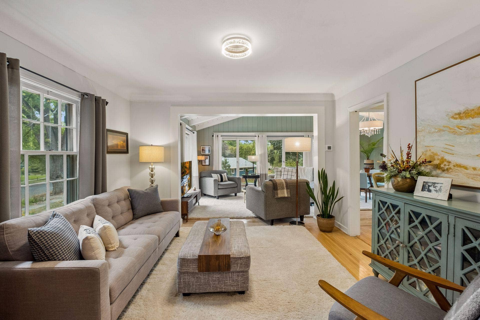 Open and airy floor plan.
