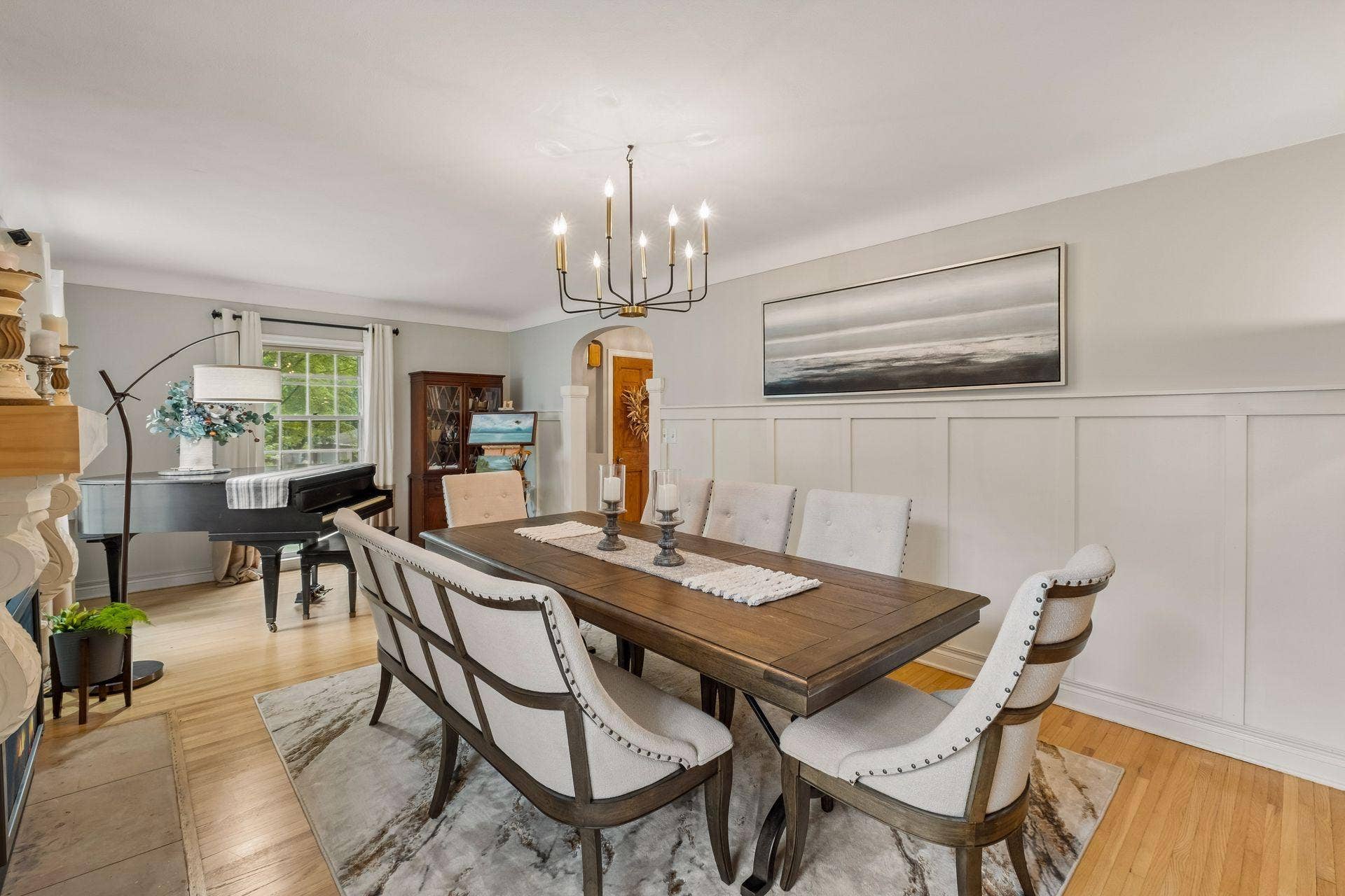 Formal dining space; could also be used for a large living room if desired