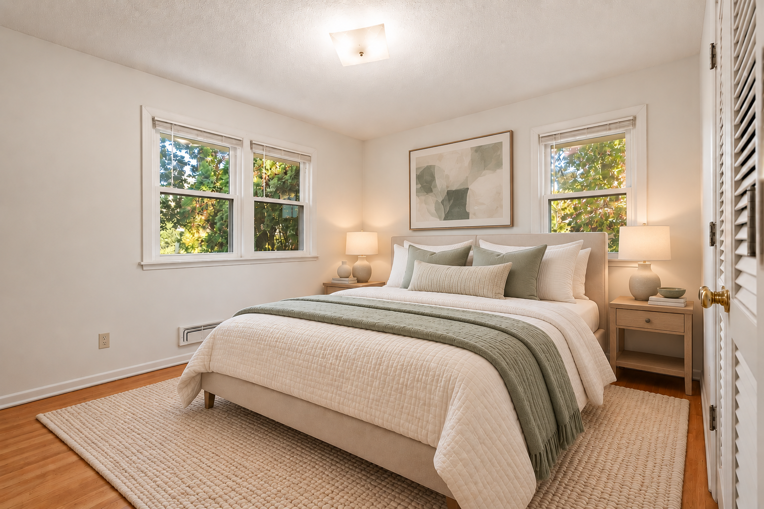 6609 74th Avenue N, Brooklyn Park, MN 55428 Virtually staged primary bedroom.