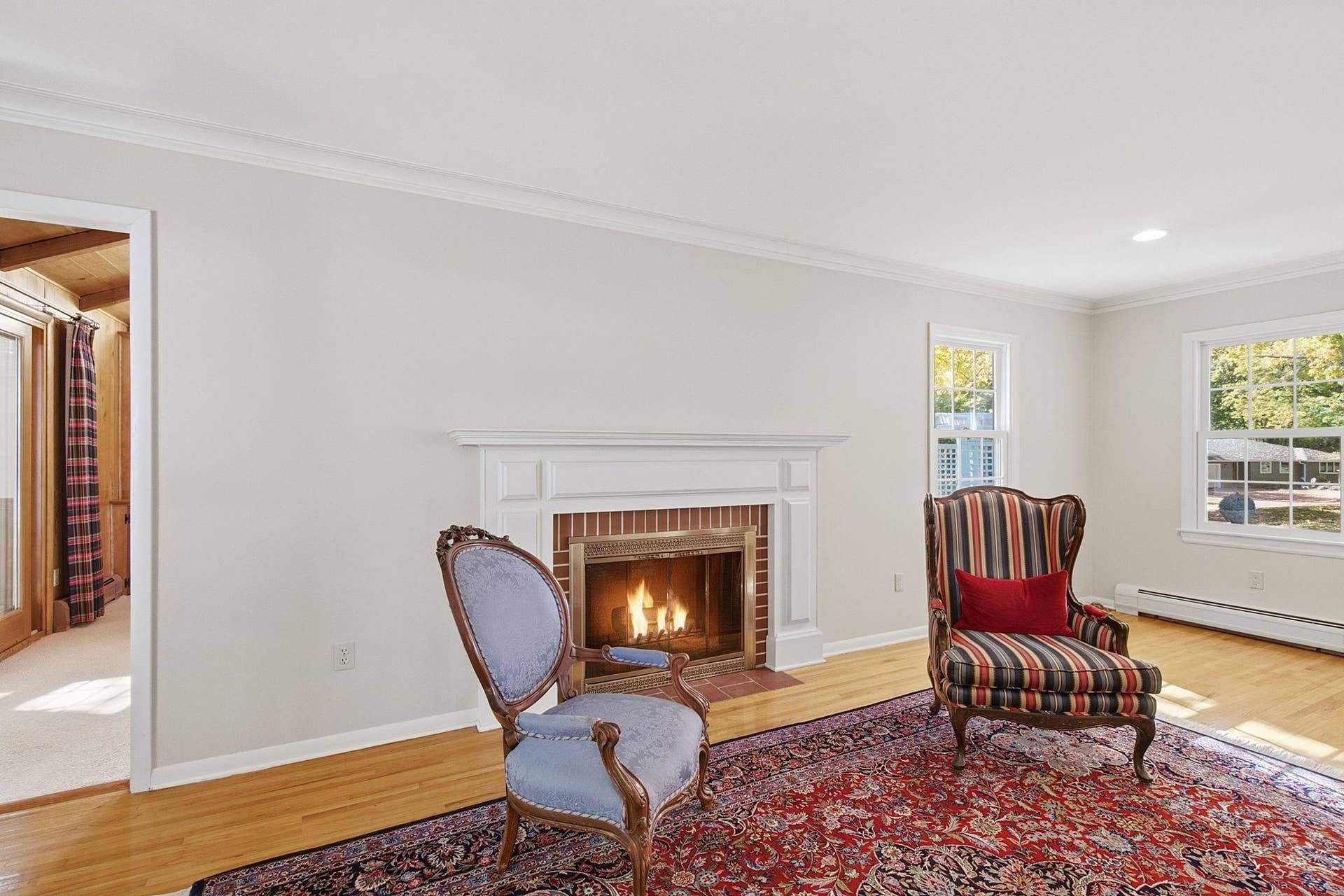 1330 Urbandale Lane N, Plymouth, MN 55447 The fireplace offers an inviting ambiance to gather around