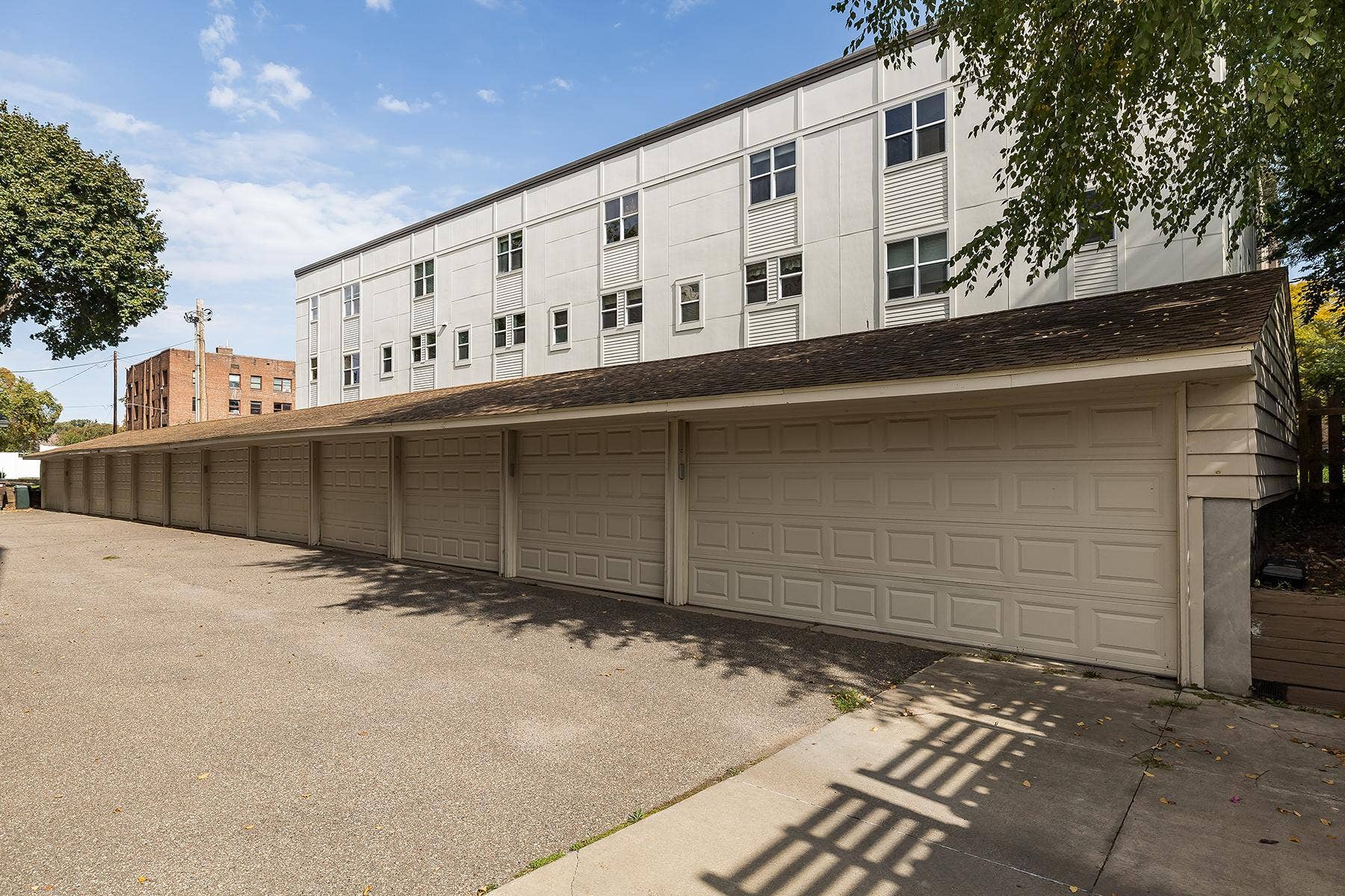 200 Mississippi River Boulevard N, #1C, 96, Saint Paul, MN 55104 Plenty of garage space. Single detached garage space is being rented for $40/month. Underground heated is also an option (availability for underground is based on seniority.)