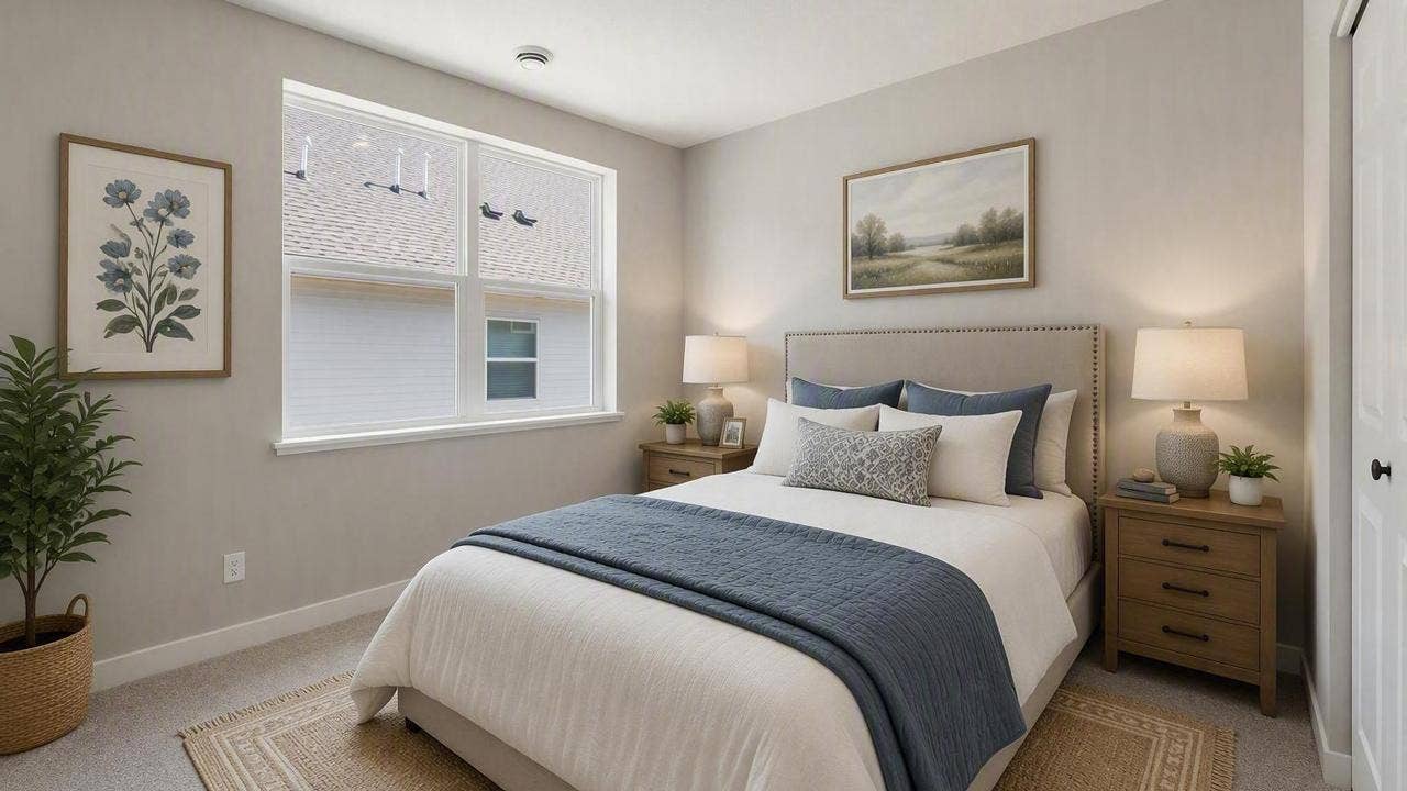 Second bedroom also has tons of light.