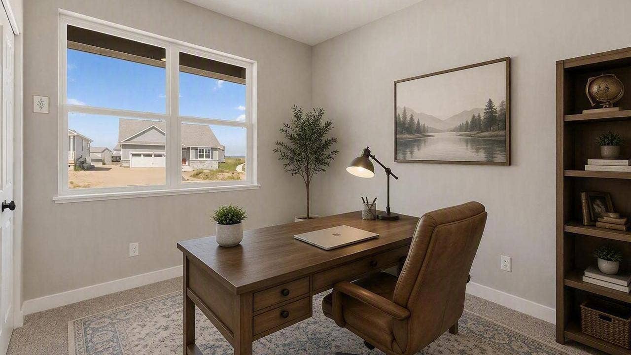 Third bedroom can we used many different ways, shown as an office above