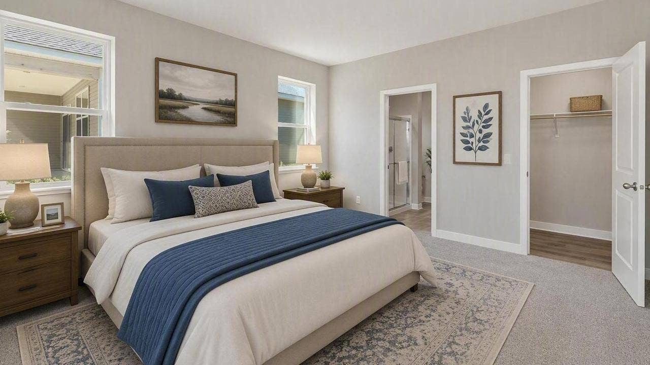 Beautiful primary suite with a large en suite.