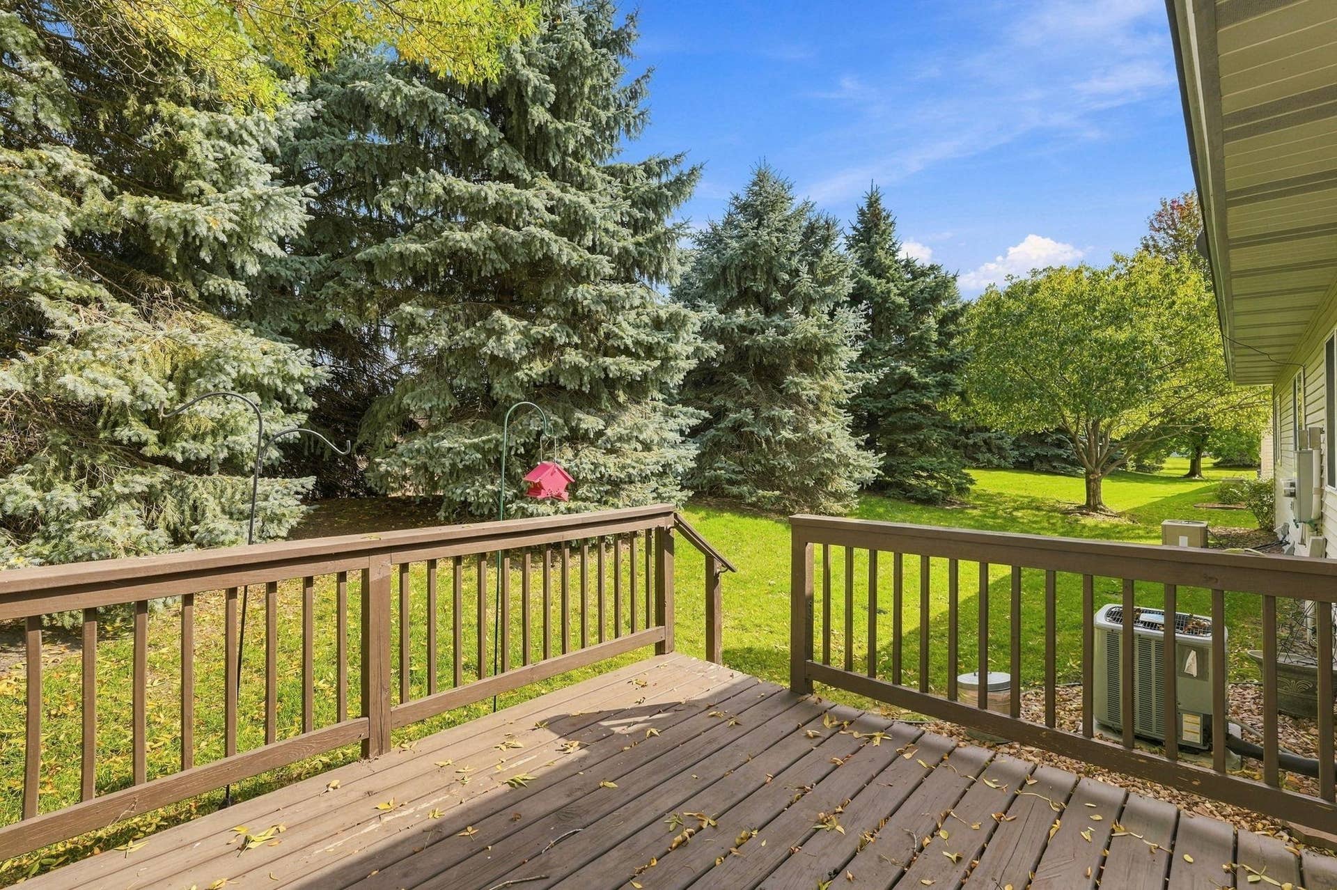 Private deck and backyard oasis