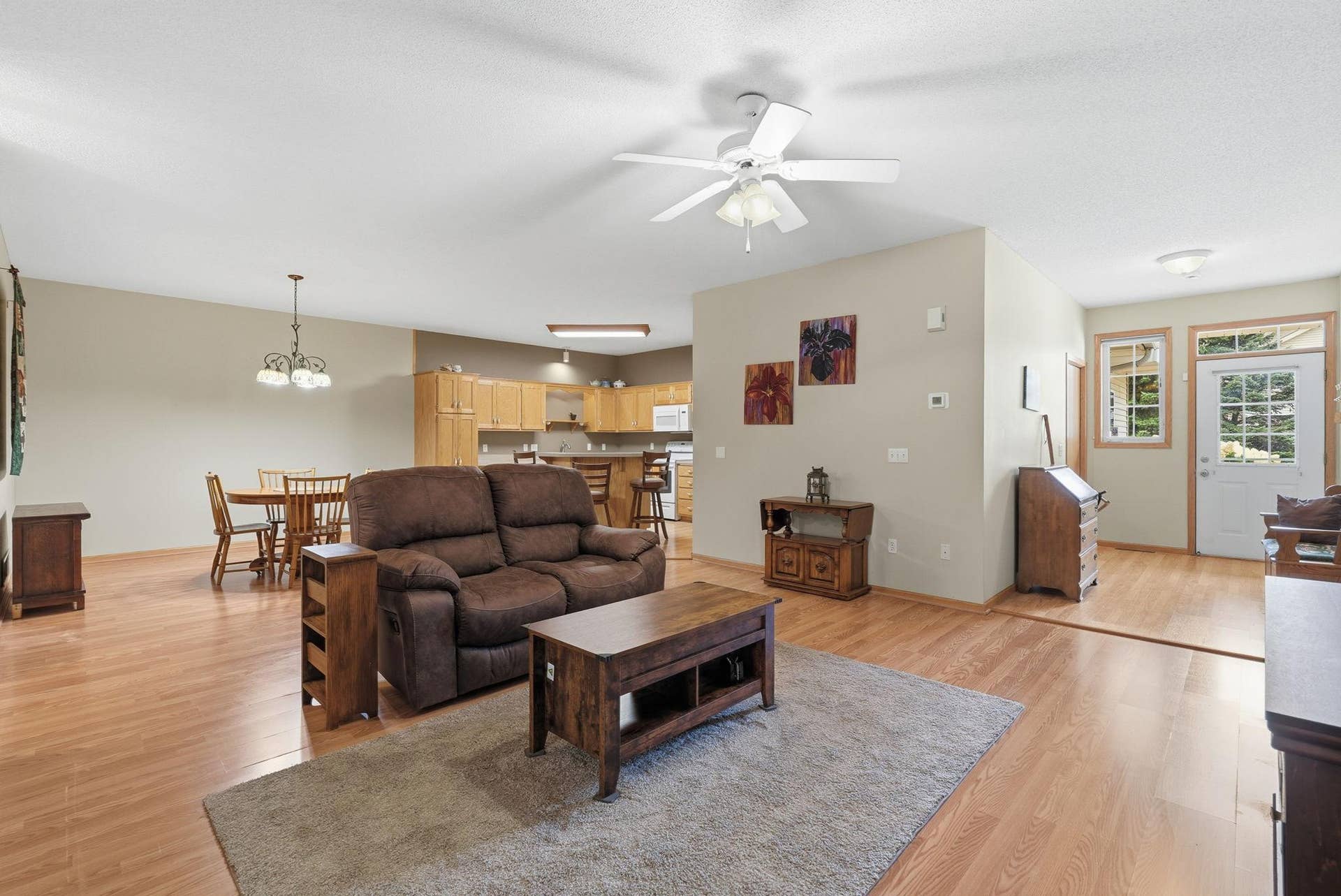 Main floor living and open floor plan