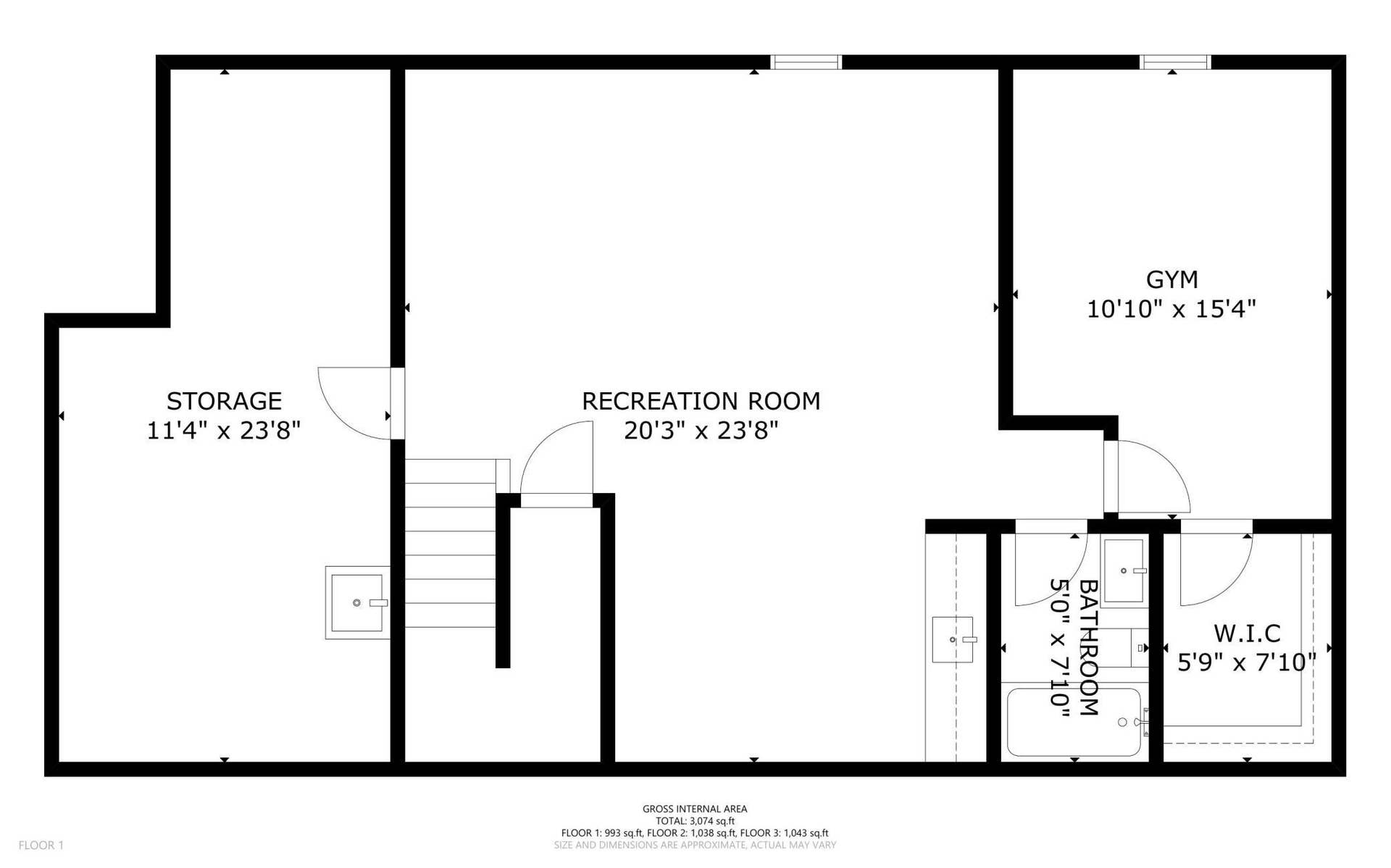 3105 44th Avenue S, 15, Minneapolis, MN 55406 Lower Level Floor Plan